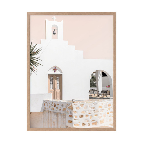 Santorini Chapel Printed Wall Art