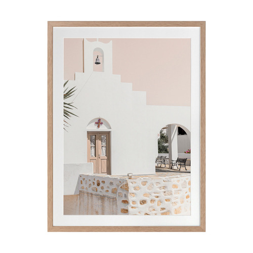 Santorini Chapel Printed Wall Art