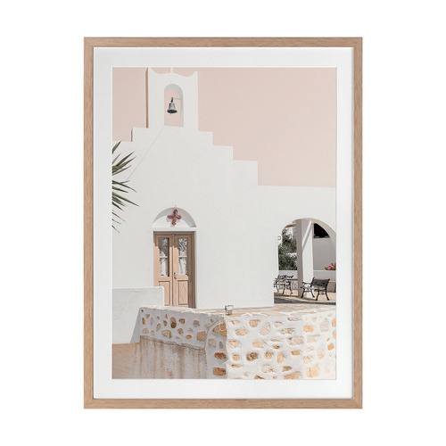 Santorini Chapel Printed Wall Art