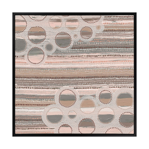Wiradjuri Yiramiilan Grey Canvas Wall Art