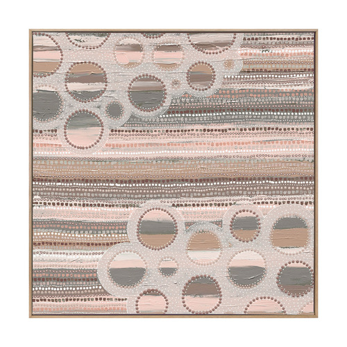 Wiradjuri Yiramiilan Grey Canvas Wall Art
