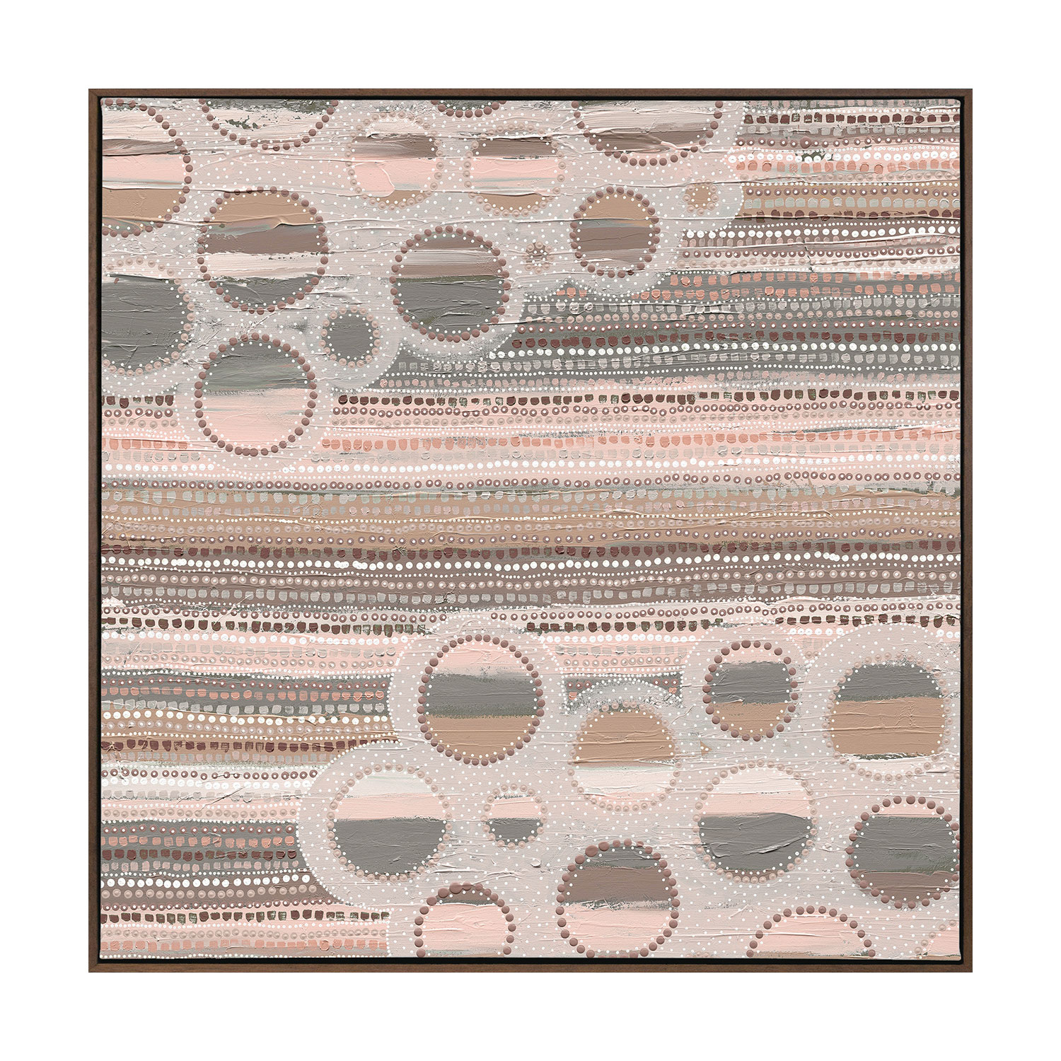 Wiradjuri Yiramiilan Grey Canvas Wall Art