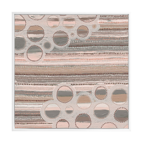 Wiradjuri Yiramiilan Grey Canvas Wall Art