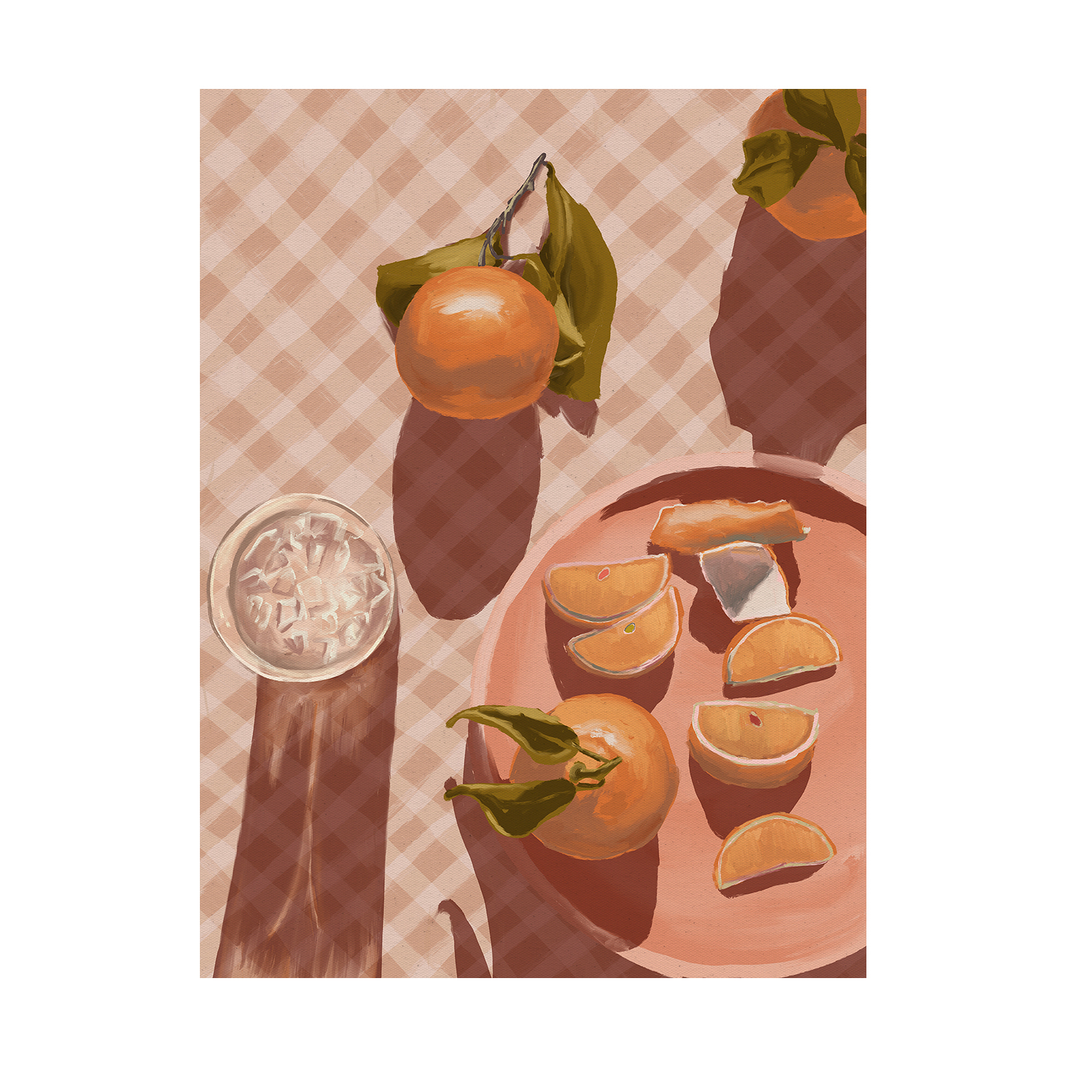 Sunset Mandarins Printed Wall Art