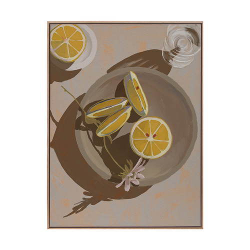 Lemon Yellow Printed Wall Art