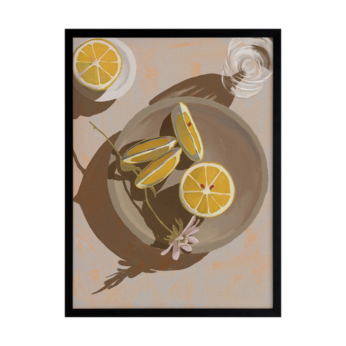 Lemon Yellow Printed Wall Art