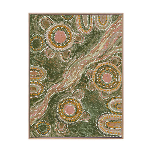 Marrambidya Bila Green Printed Wall Art