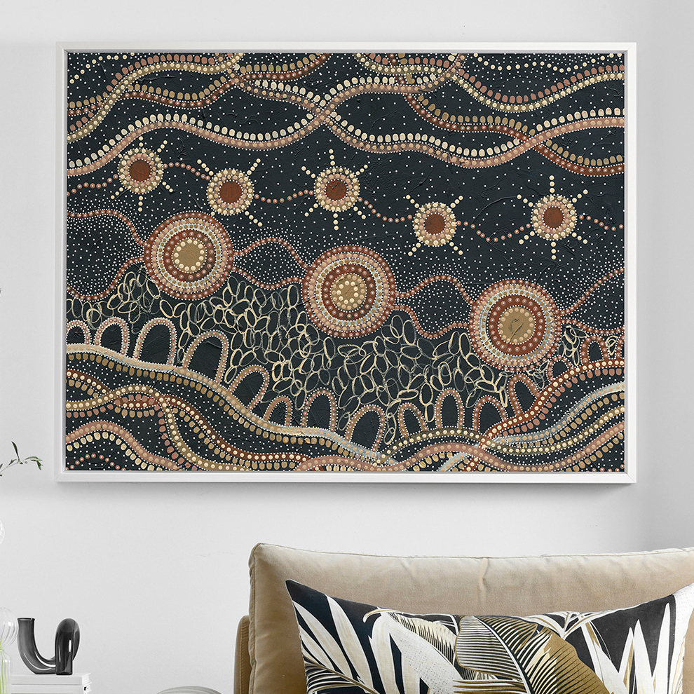 Murriyang Deep Blue Printed Wall Art