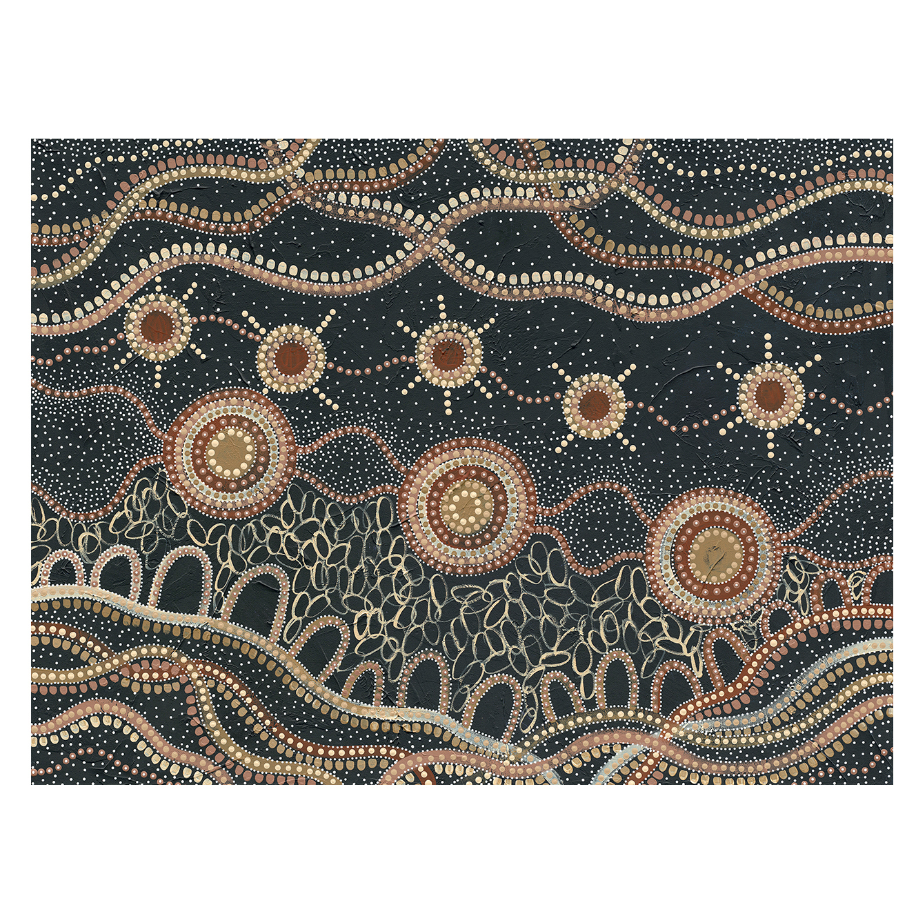 Murriyang Deep Blue Printed Wall Art