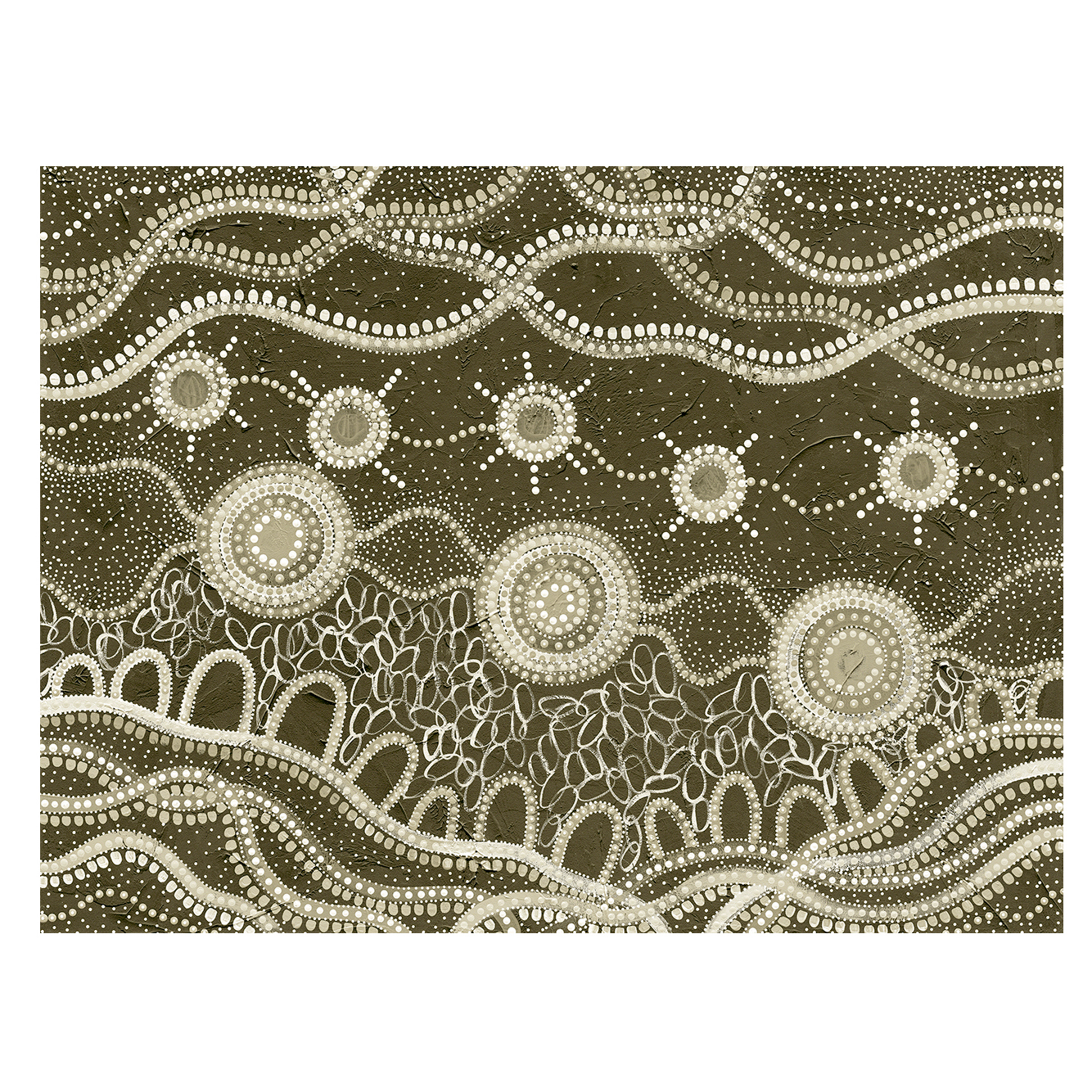 Murriyang Green Printed Wall Art
