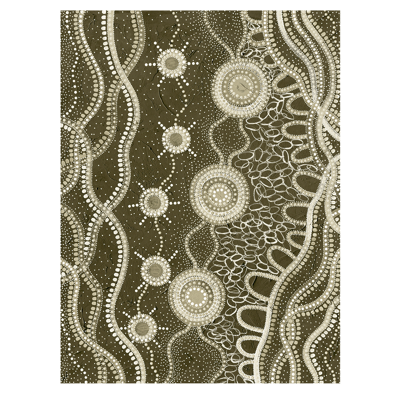 Murriyang Green Printed Wall Art