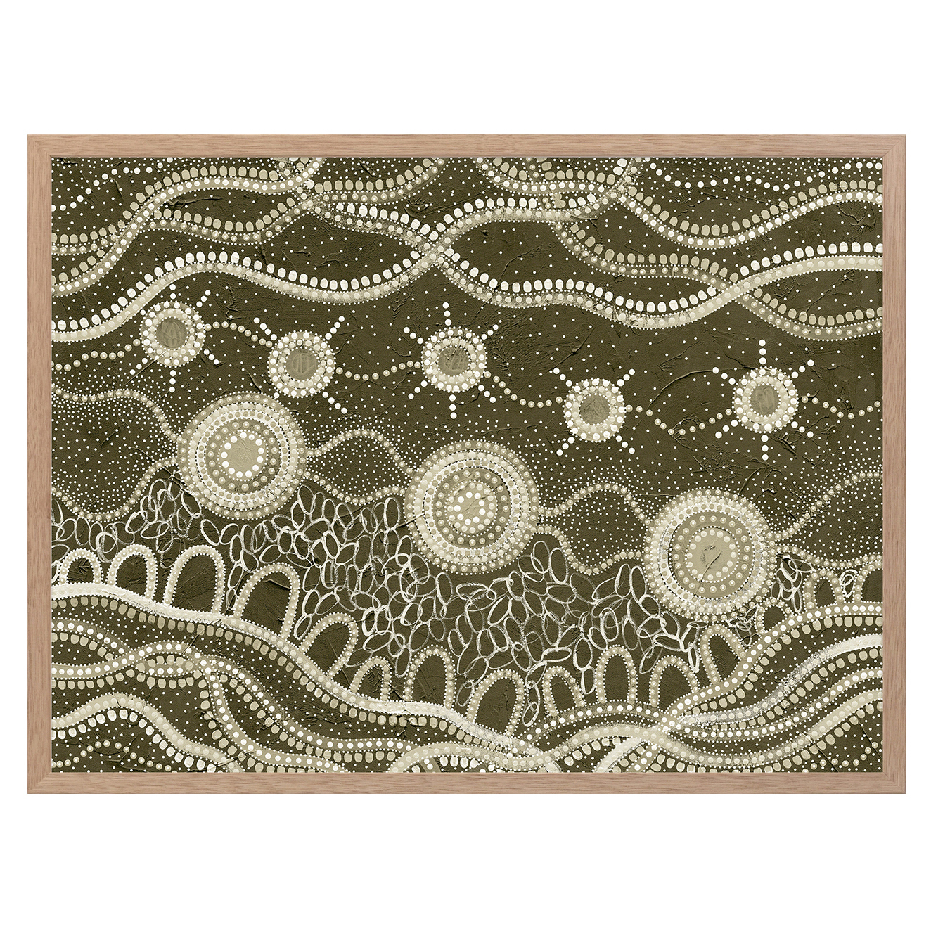 Murriyang Green Printed Wall Art