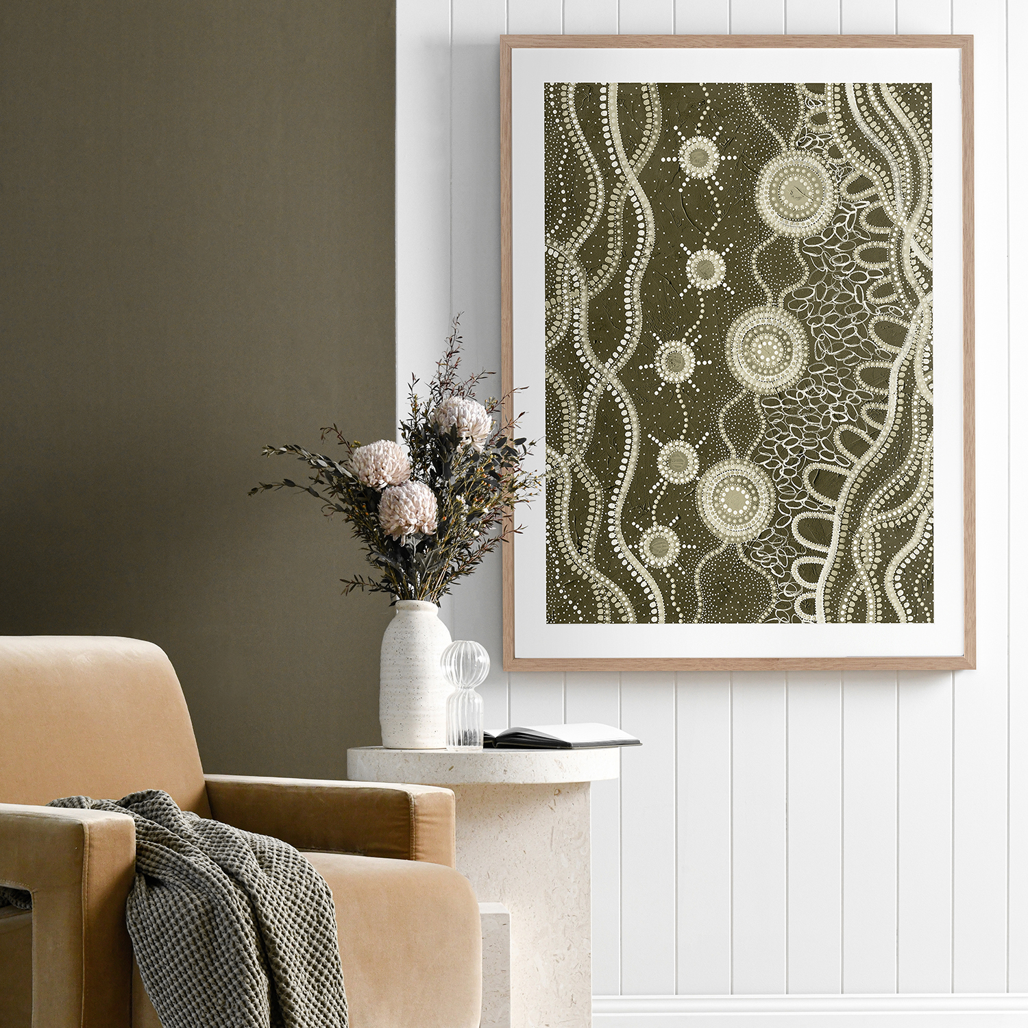 Murriyang Green Printed Wall Art