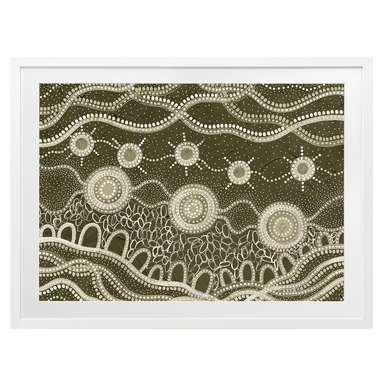 Murriyang Green Printed Wall Art