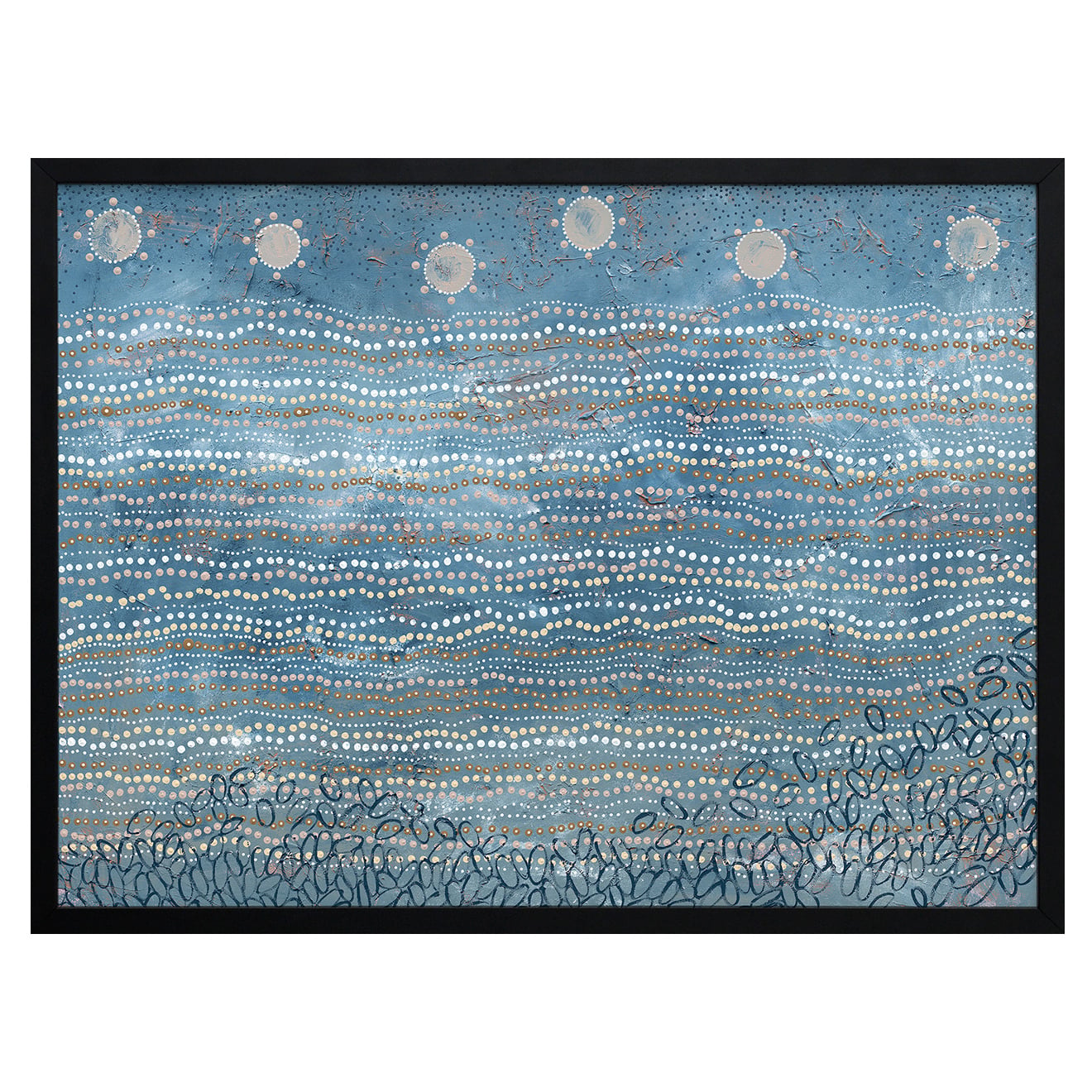 Wubunginya Blue Printed Wall Art