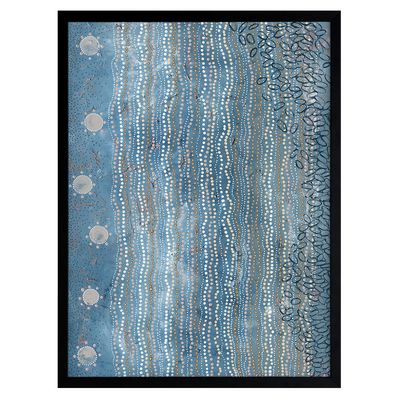 Wubunginya Blue Printed Wall Art