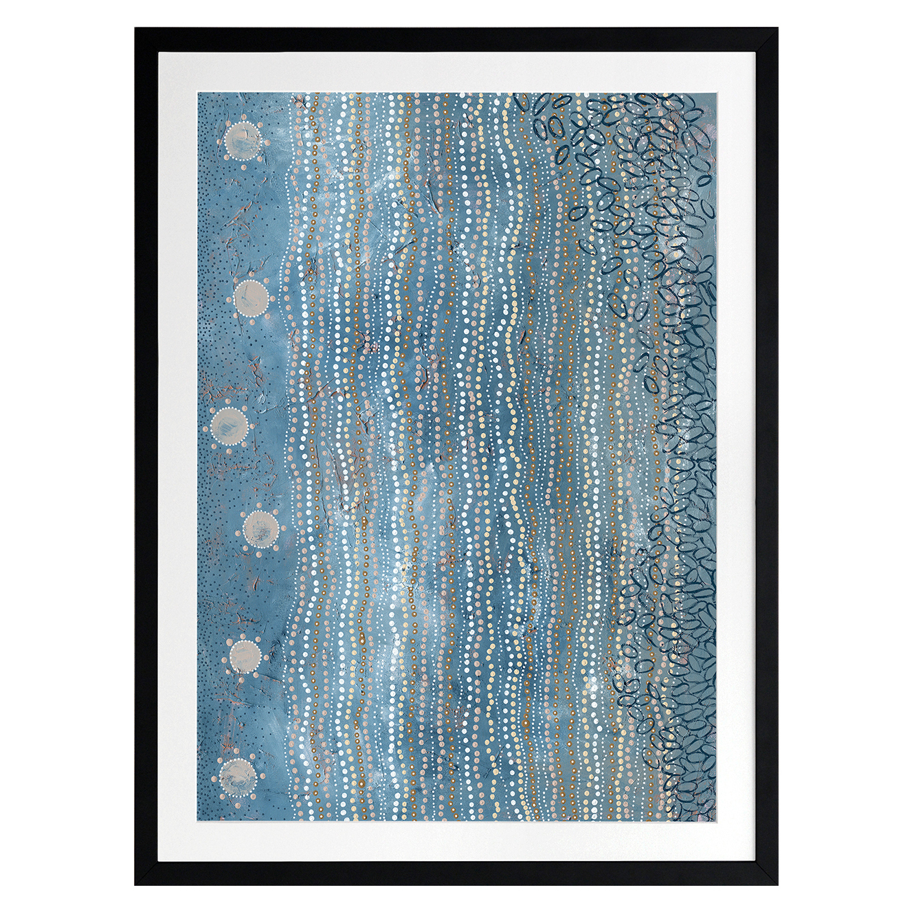 Wubunginya Blue Printed Wall Art