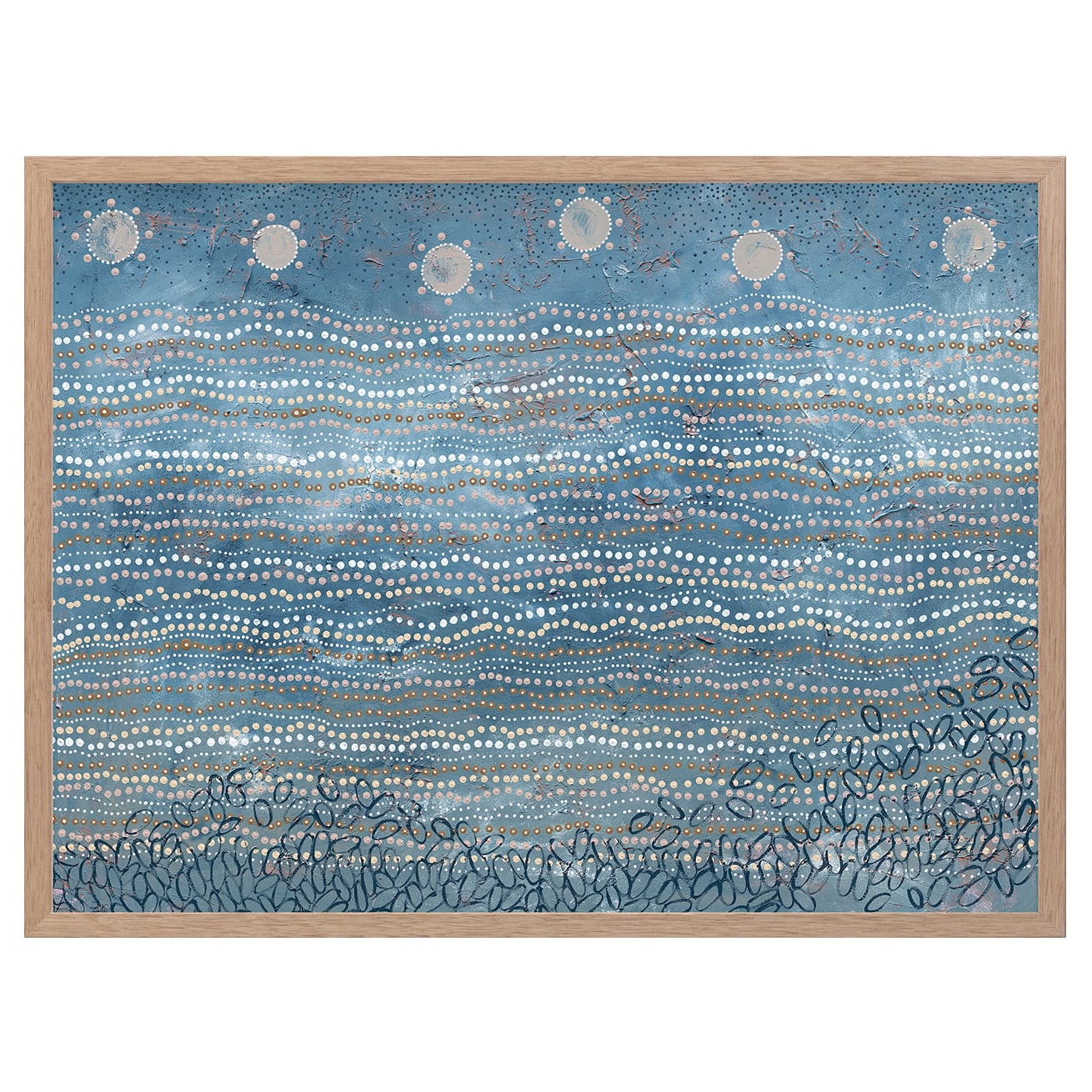 Wubunginya Blue Printed Wall Art