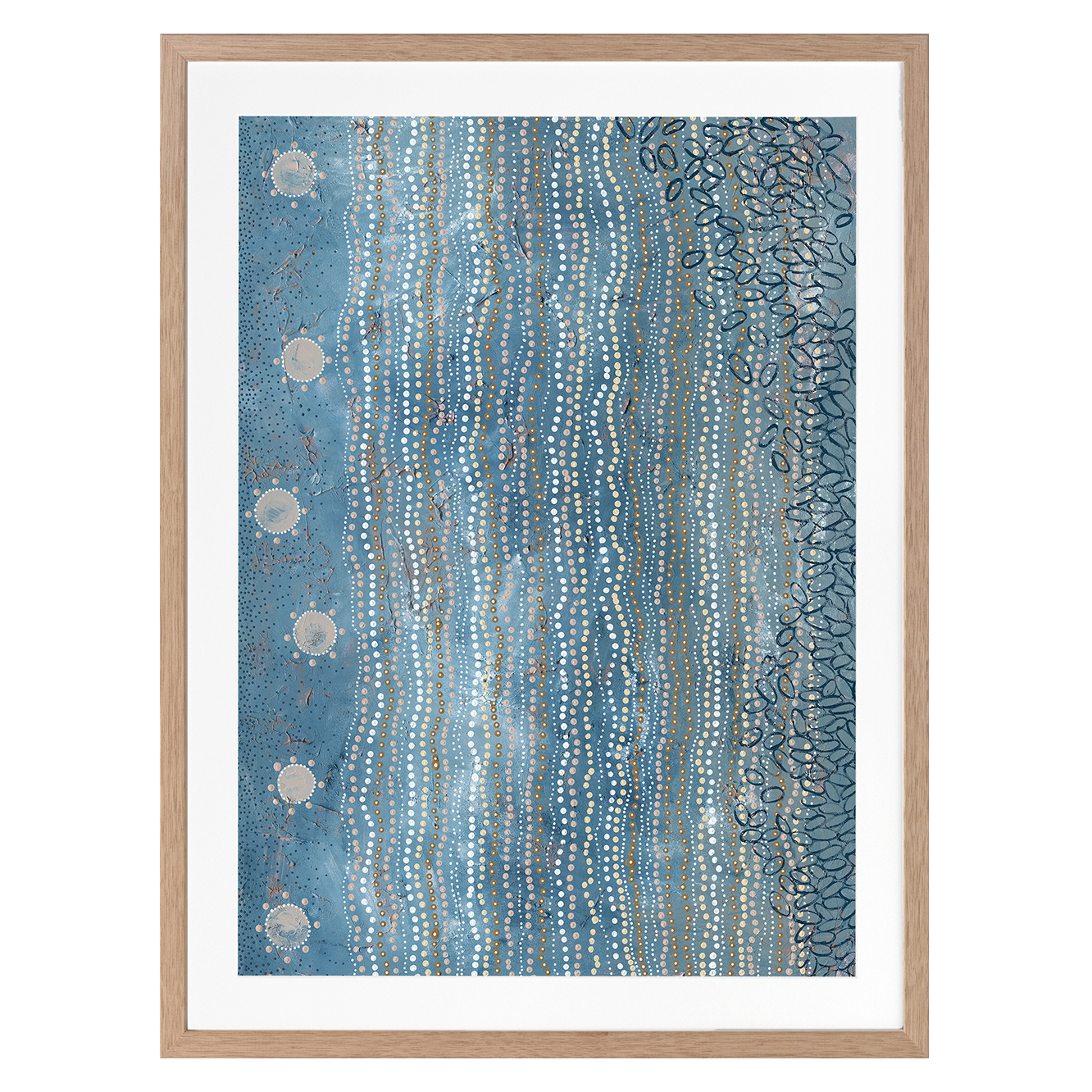 Wubunginya Blue Printed Wall Art