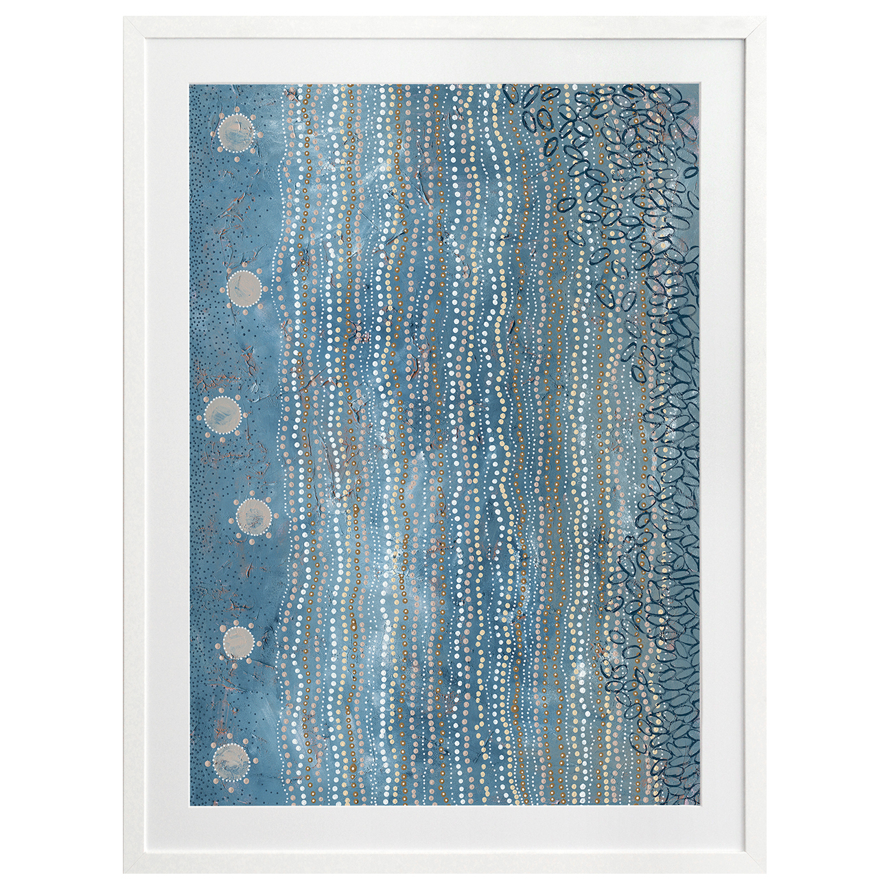 Wubunginya Blue Printed Wall Art