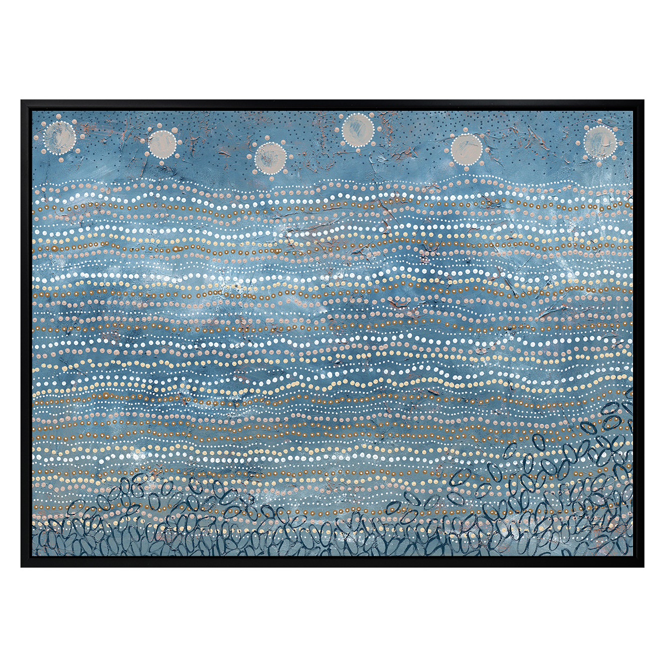 Wubunginya Blue Printed Wall Art
