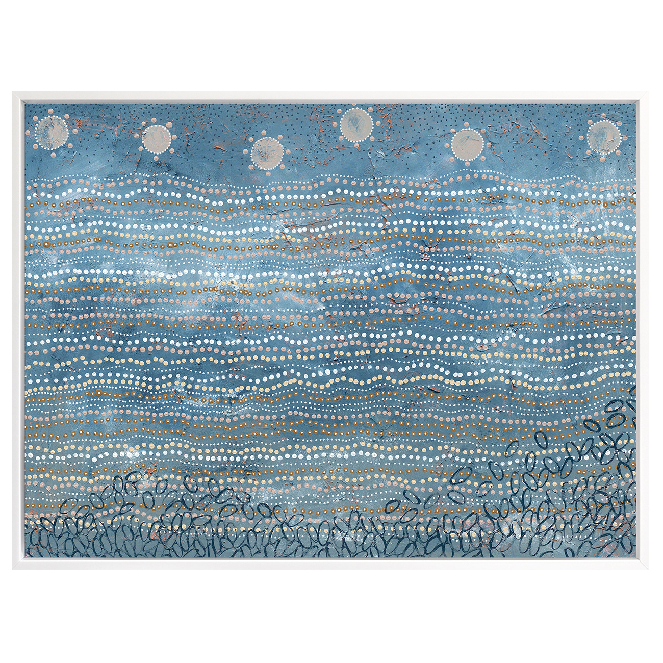 Wubunginya Blue Printed Wall Art