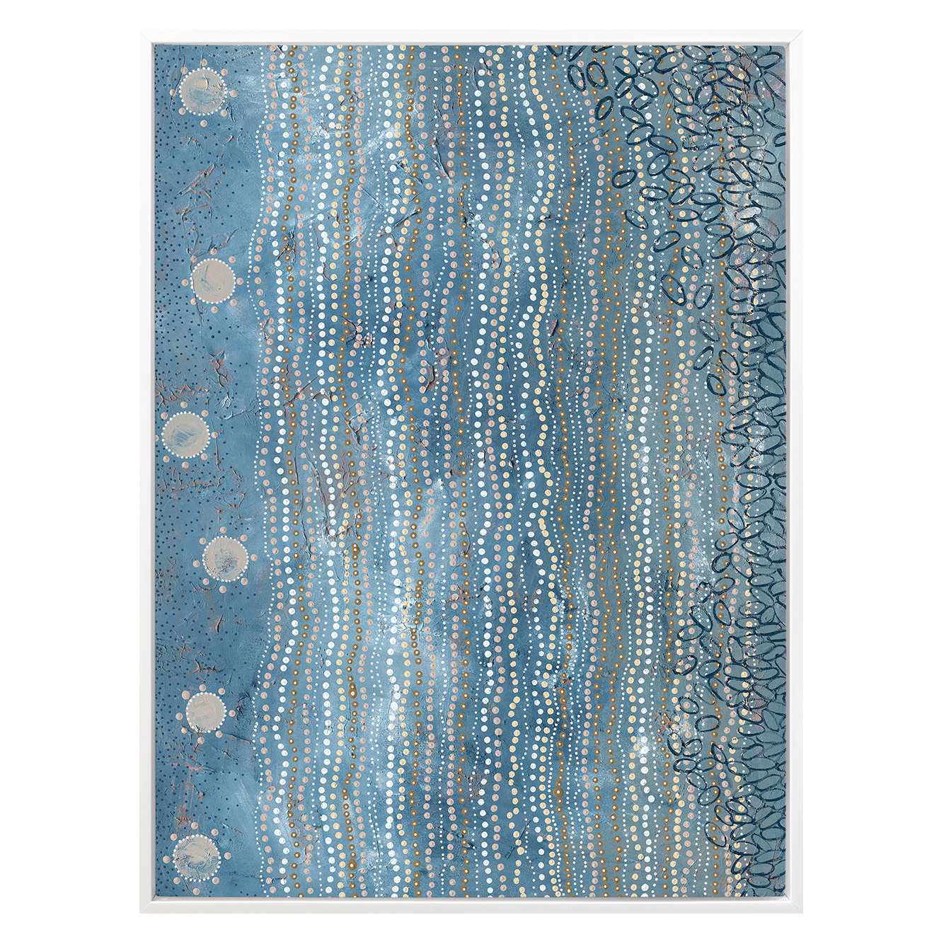 Wubunginya Blue Printed Wall Art