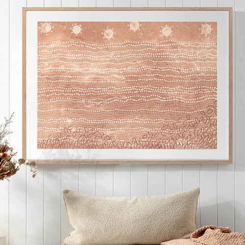 Wubunginya Peach Printed Wall Art