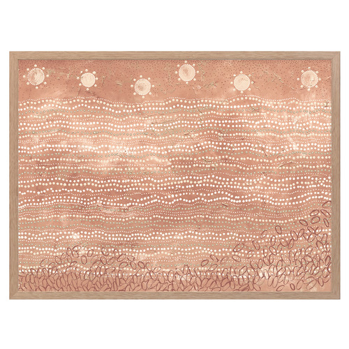 Wubunginya Peach Printed Wall Art