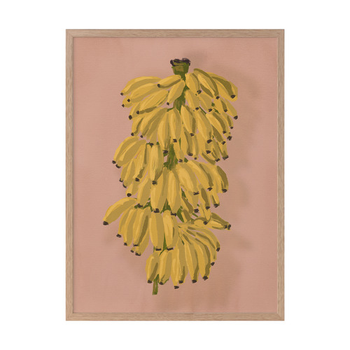 Platano II Pink Printed Wall Art