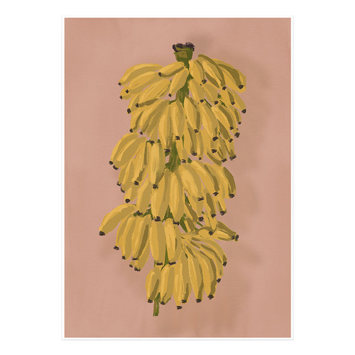 Platano II Pink Printed Wall Art