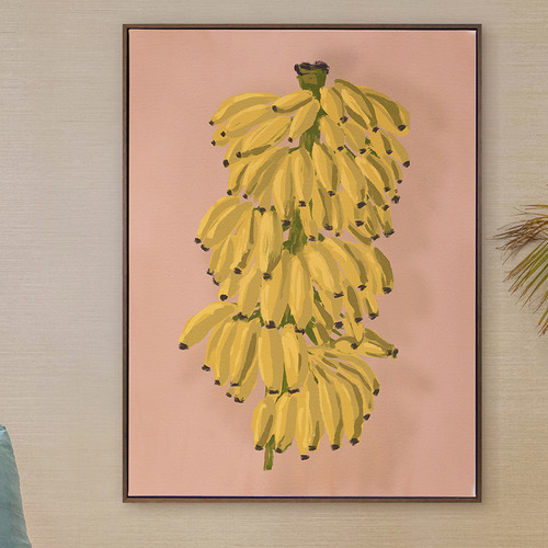Platano II Pink Printed Wall Art