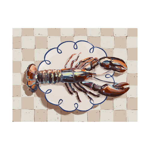 Alfresco Dinner Red Printed Wall Art