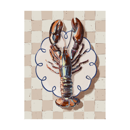 Alfresco Dinner Red Printed Wall Art