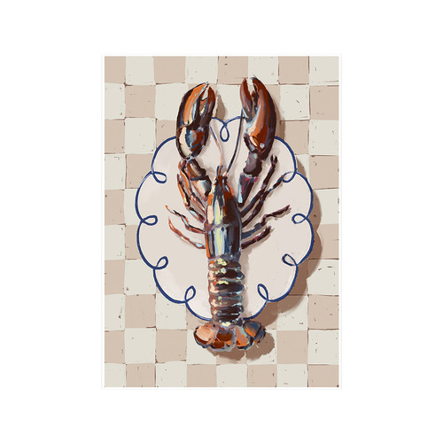 Alfresco Dinner Red Printed Wall Art
