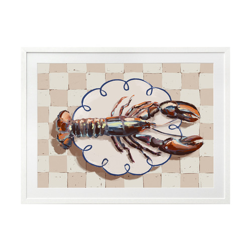 Alfresco Dinner Red Printed Wall Art