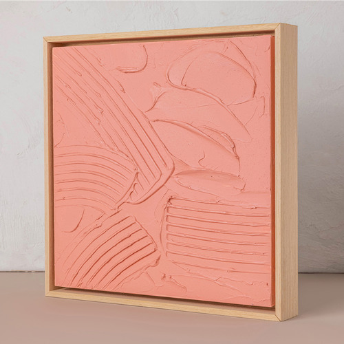 Candy Pink Framed Canvas Wall Art Temple & ster