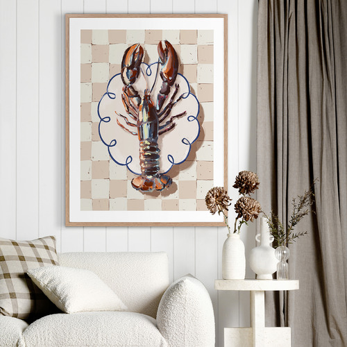 Al Fresco Dinner Red Printed Wall Art