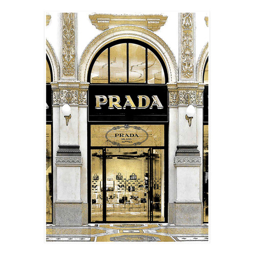 Prada in Gold Unframed Paper Print