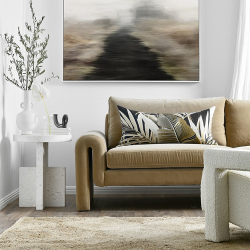 Alcove Studio Golden Sunrise Linen Lumbar Cushion Temple & ster