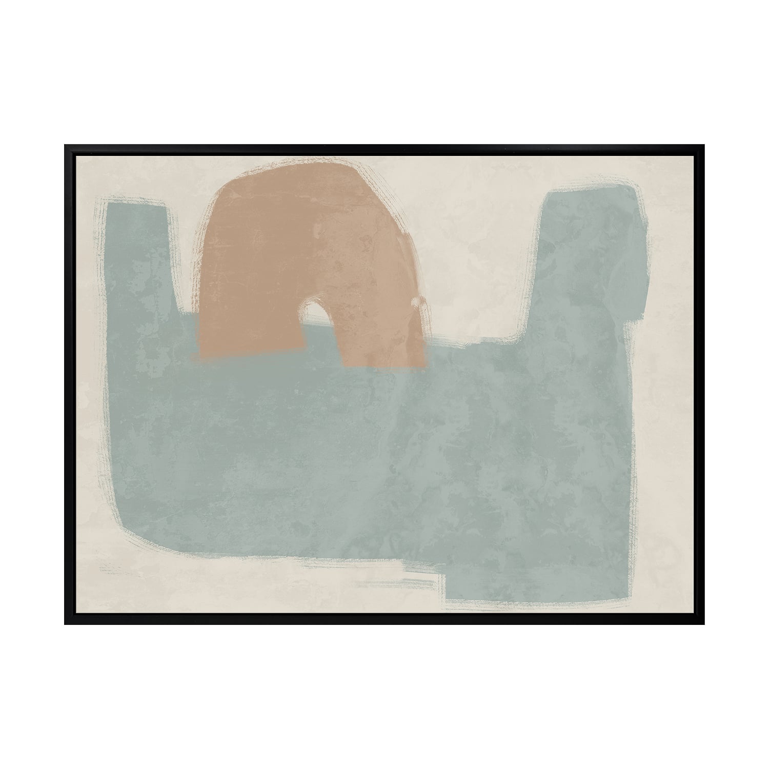 Composed Light Teal Printed Wall Art