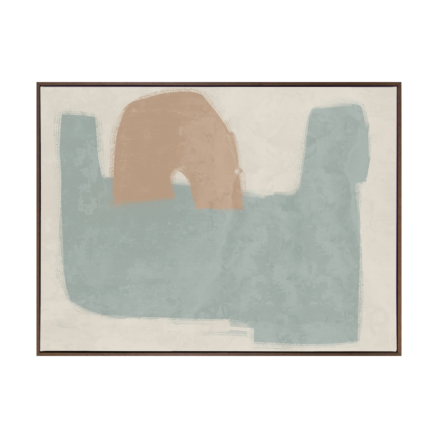 Composed Light Teal Printed Wall Art