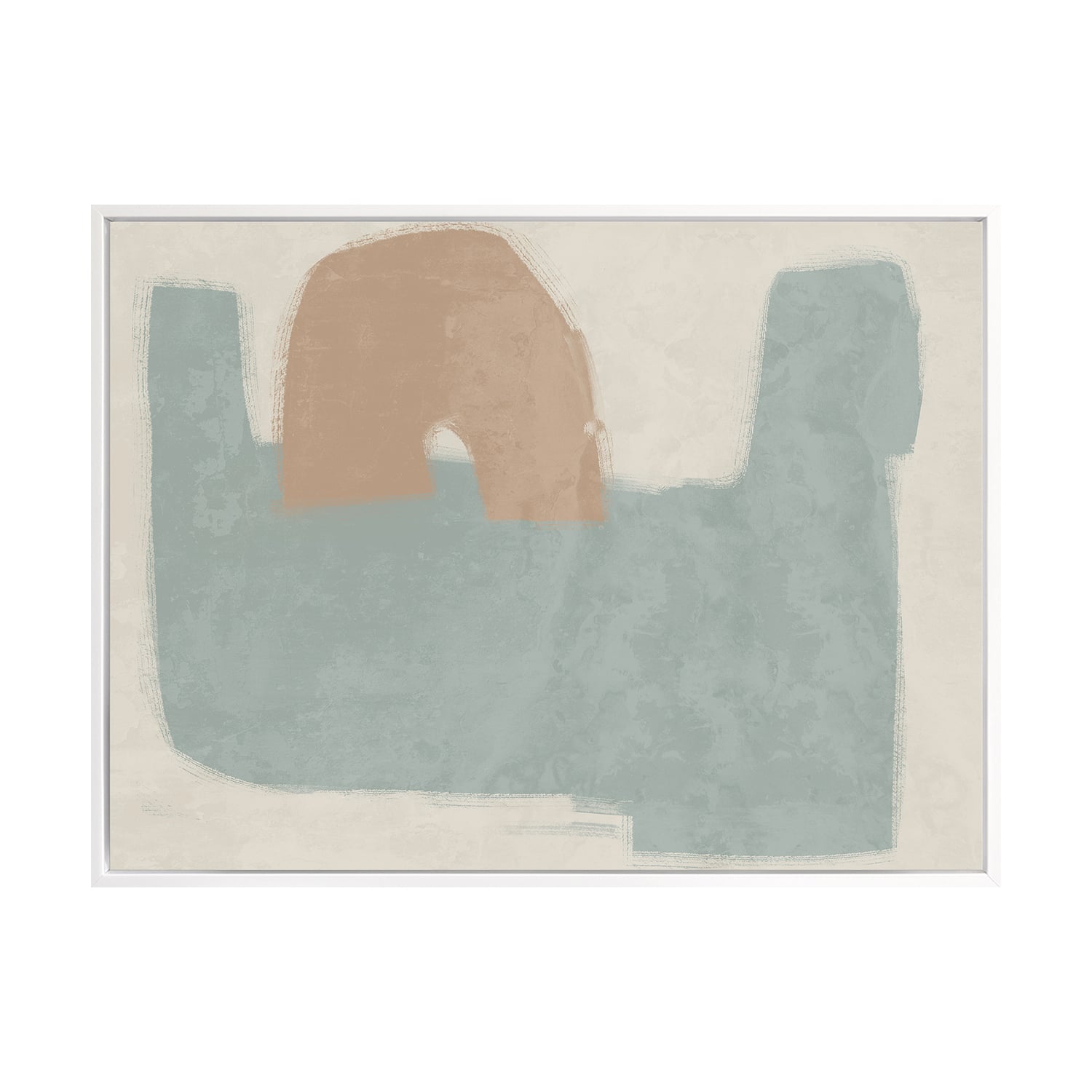 Composed Light Teal Printed Wall Art