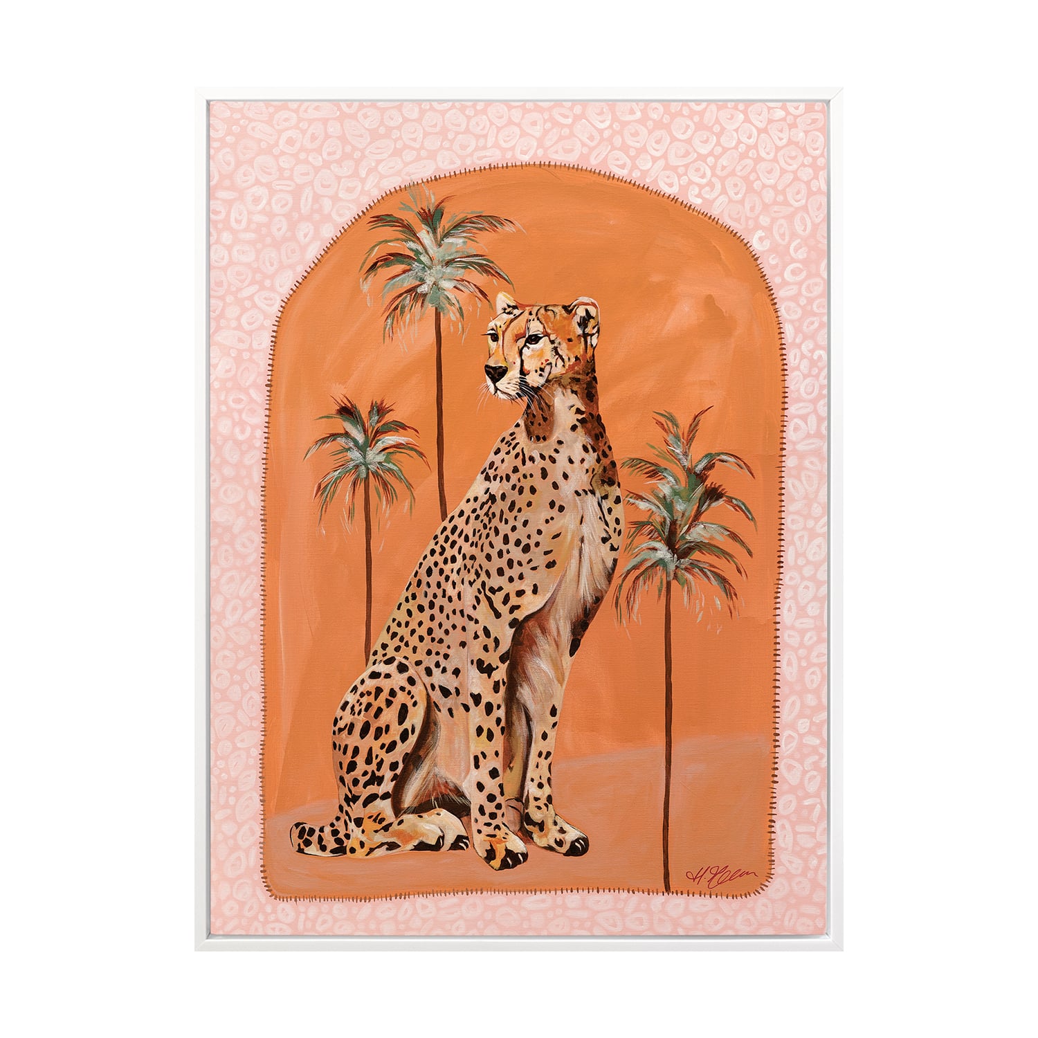 Thinking of You Orange Printed Wall Art