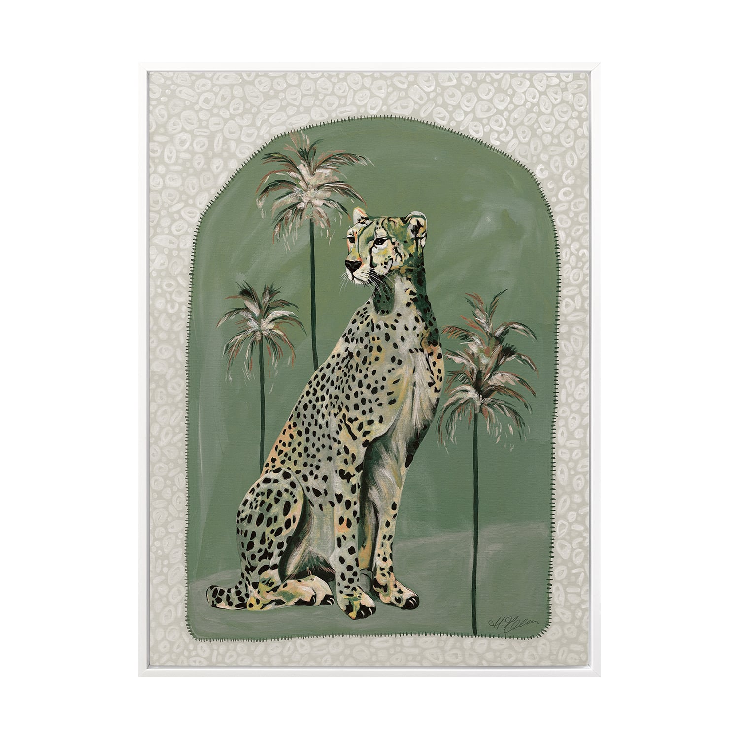 Thinking of You Green Printed Wall Art