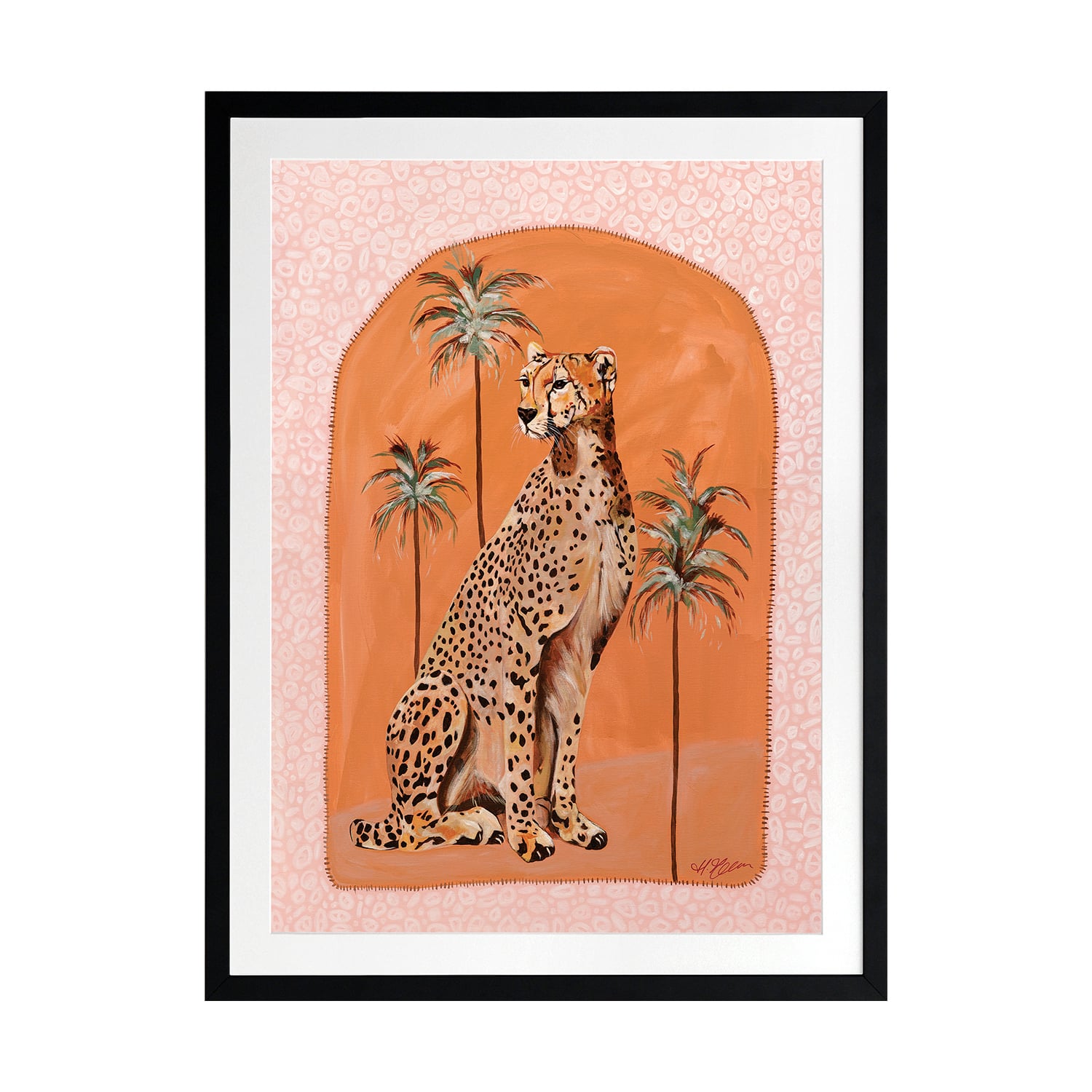 Thinking of You Orange Printed Wall Art