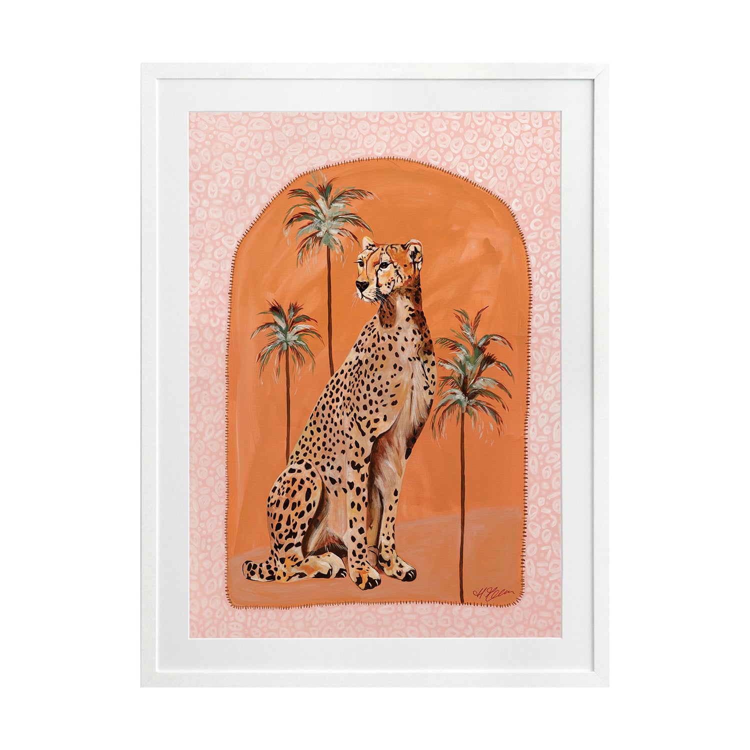 Thinking of You Orange Printed Wall Art