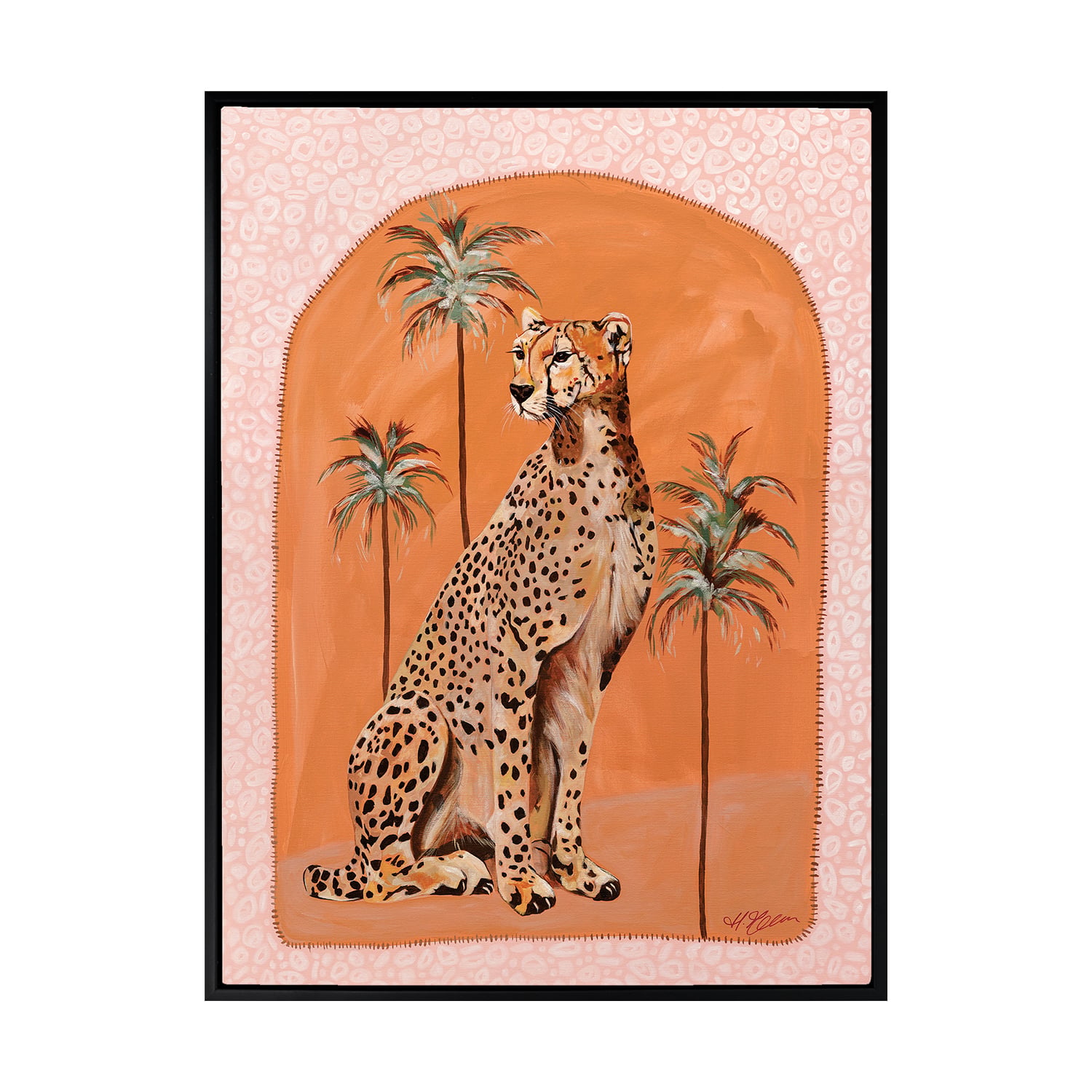 Thinking of You Orange Printed Wall Art