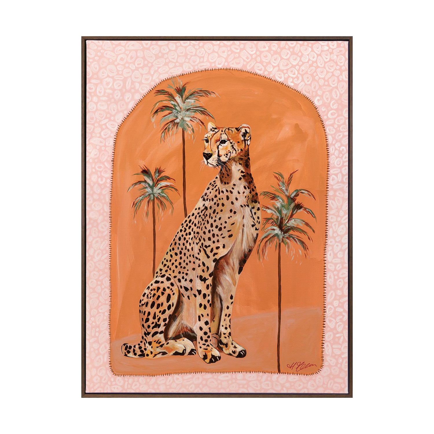 Thinking of You Orange Printed Wall Art
