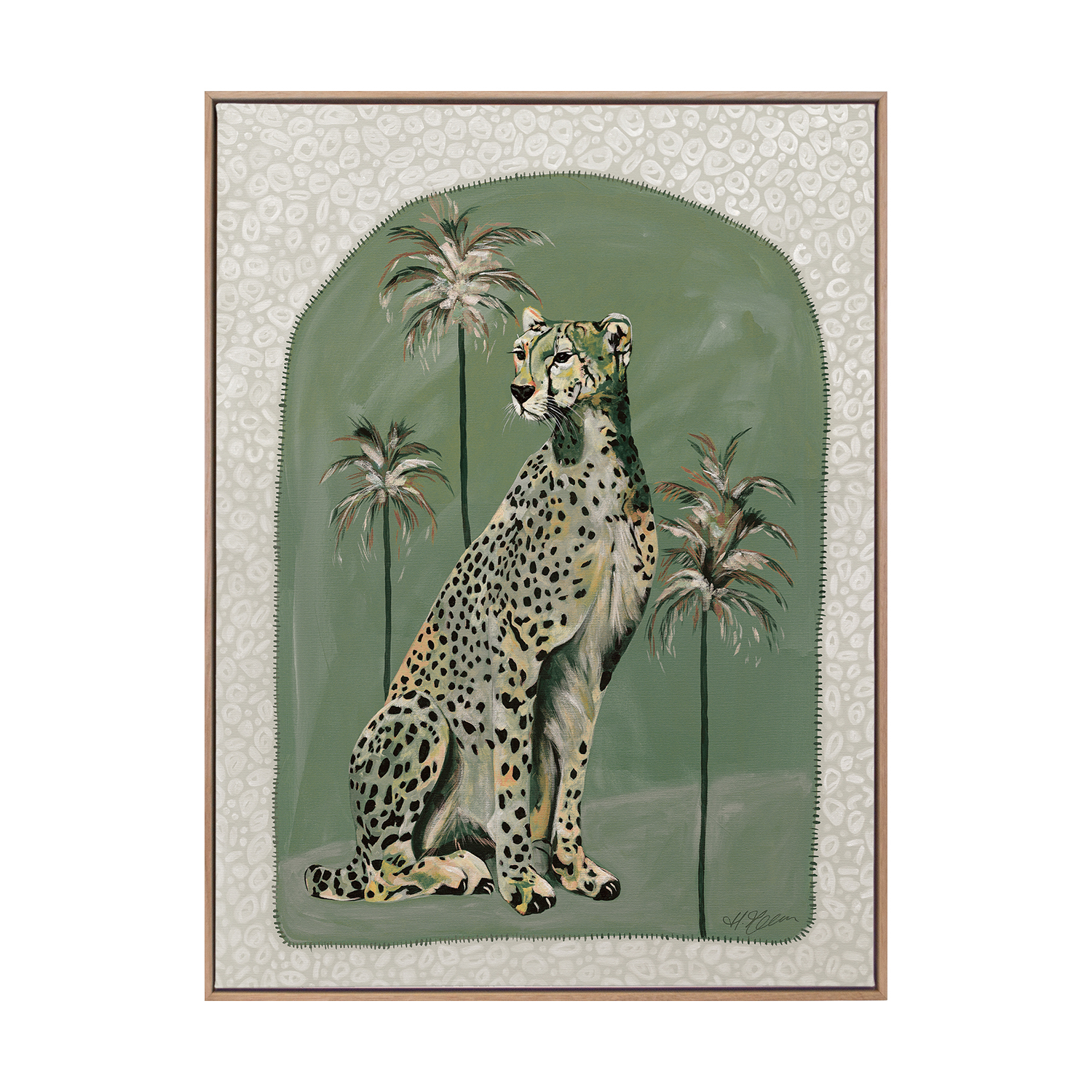 Thinking of You Green Printed Wall Art